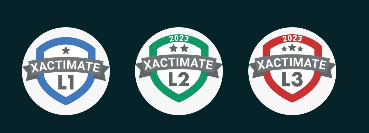 Xactimate Certified — Level 1, Level 2, and Level 3